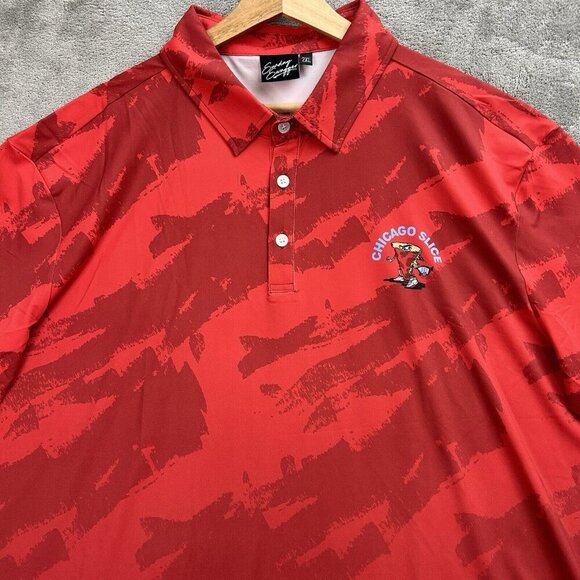 Sunday Swagger Polo Shirt Mens 2XL Golf Performance MLP Chicago Slice Pickleball - Picture 4 of 11